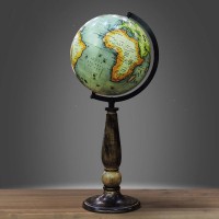 Antique Desktop Table Decorative Desktop Wood Globe Geographical Earth World Map 699913120648  113142176846